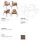 Scaune - Scaun modern design italian Walnut Earth