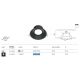 Plafoniere cu spoturi, Spoturi aplicate - Spot incastrabil design tehnic Dot alb 9,3cm