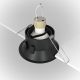 Plafoniere cu spoturi, Spoturi aplicate - Spot incastrabil design tehnic Dot negru 9,3cm