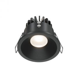 Iluminat pentru baie - Spot LED incastrabil pentru baie design tehnic IP65 Zoom negru