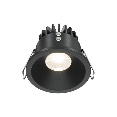 Iluminat pentru baie - Spot LED incastrabil pentru baie design tehnic IP65 Zoom negru