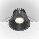 Iluminat pentru baie - Spot LED incastrabil pentru baie design tehnic IP65 Zoom negru 4000K