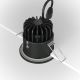 Iluminat pentru baie - Spot LED incastrabil dimabil pentru baie design tehnic IP65 Zoom negru 4000K