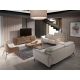 Canapele - Canapea 2 locuri eleganta, design italian Cowhide leather taupe grey