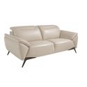 Canapea 2 locuri eleganta, design italian Cowhide leather taupe grey