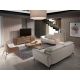 Canapele - Canapea 3 locuri eleganta, design italian Cowhide leather taupe grey