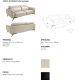 Canapele - Canapea 3 locuri eleganta, design italian Cowhide leather taupe grey