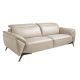 Canapea 3 locuri eleganta, design italian Cowhide leather taupe grey