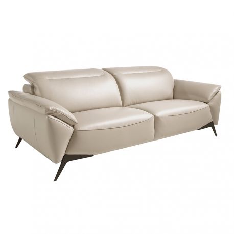 Canapele - Canapea 3 locuri eleganta, design italian Cowhide leather taupe grey