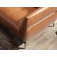Canapele - Canapea 3 locuri din piele naturala capitonata Cowhide leather brown