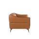 Canapele - Canapea 3 locuri din piele naturala capitonata Cowhide leather brown