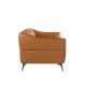 Canapele - Canapea 2 locuri din piele naturala capitonata Cowhide leather brown