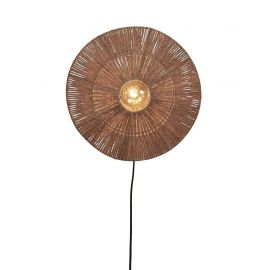 Aplice, corpuri de iluminat pentru pereti - Aplica de perete eco din iuta Iguazu S disc 40cm, nat
