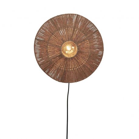 Aplice, corpuri de iluminat pentru pereti - Aplica de perete eco din iuta Iguazu S disc 40cm, nat