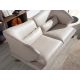 Canapele - Canapea 3 locuri eleganta cu spatar original Cowhide leather taupe grey