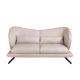 Canapele - Canapea 2 locuri eleganta cu spatar original Cowhide leather taupe grey