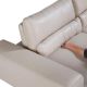 Canapele - Canapea 2 locuri eleganta cu spatar reglabil Cowhide leather taupe grey