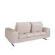 Canapele - Canapea 2 locuri eleganta cu spatar reglabil Cowhide leather taupe grey