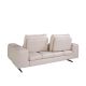 Canapele - Canapea 2 locuri eleganta cu spatar reglabil Cowhide leather taupe grey