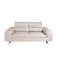 Canapele - Canapea 2 locuri eleganta cu spatar reglabil Cowhide leather taupe grey