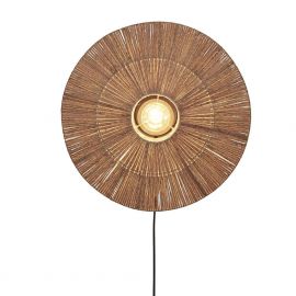 Aplice, corpuri de iluminat pentru pereti - Aplica de perete eco din iuta Iguazu L disc 55cm, nat