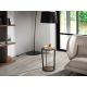 Masute Living - Masuta laterala moderna design LUX Wood and Black, 38cm
