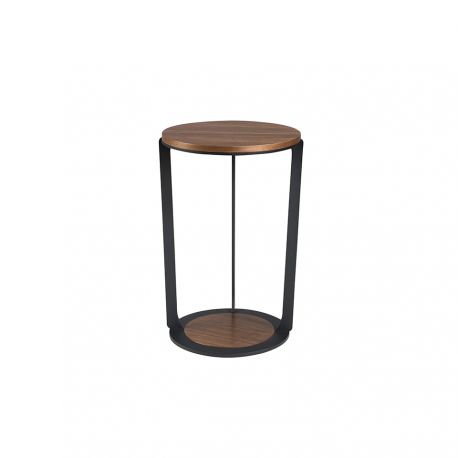 Masute Living - Masuta laterala moderna design LUX Wood and Black, 38cm