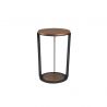 Masuta laterala moderna design LUX Wood and Black, 38cm