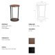 Masute Living - Masuta laterala moderna design LUX Wood and Black, 38cm