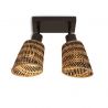 Plafoniera eco din bambus Java 2-Shade bl/15x17, bl./nat
