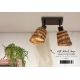 Plafoniere - Plafoniera eco din bambus Java 2-Shade bl/15x17, bl./nat