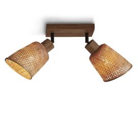 Plafoniere - Plafoniera eco din bambus Java 2-Shade nat/15x17, nat