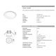 Spoturi tavan fals - Spot LED incastrabil Game round alb 20w 3000k