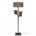 Lampadar eco din bambus cu polita Java black/50x22, bl/nat