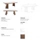 Mese dining - Masa dining design LUX Walnut 220x110cm