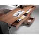 Birouri - Birou elegant design LUX furnir de nuc si otel Office Walnut