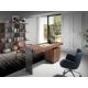 Birouri - Birou elegant design LUX furnir de nuc si otel Office Walnut