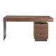 Birouri - Birou elegant design LUX furnir de nuc si otel Office Walnut