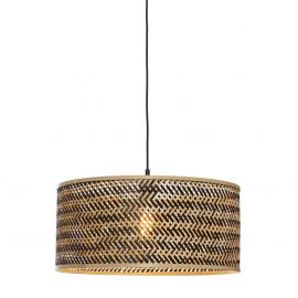 Pendule, Lustre suspendate - Lustra/Pendul eco din bambus Java 50x22, bl./nat