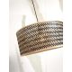 Pendule, Lustre suspendate - Lustra/Pendul eco din bambus Java 50x22, bl./nat