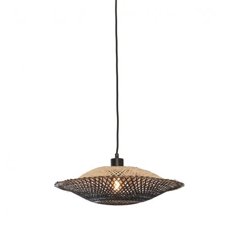 Pendule, Lustre suspendate - Lustra/Pendul eco din bambus Kalimantan 44cm nat/bl