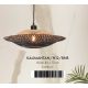 Pendule, Lustre suspendate - Lustra/Pendul eco din bambus Kalimantan 44cm nat/bl
