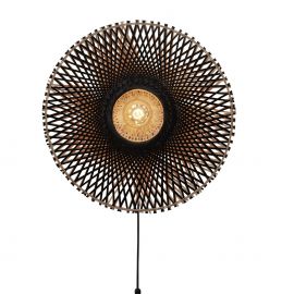 Aplice, corpuri de iluminat pentru pereti - Aplica de perete eco din bambus Kalimantan 60cm nat/bl