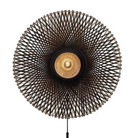 Aplice, corpuri de iluminat pentru pereti - Aplica de perete eco din bambus Kalimantan 87cm nat/bl
