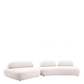 Canapea fixa design LUX din 2 module Residenza, Lyssa off-white