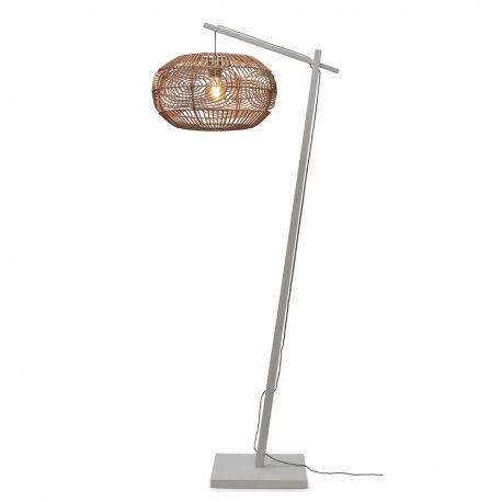 Lampadare - Lampadar eco din bambus cu ratan Madeira white/48cm, nat