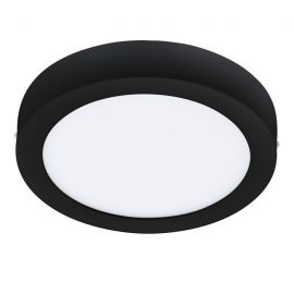 Iluminat inteligent - Plafoniera LED inteligenta, pentru baie design modern IP44 Fueva-z negru 21cm