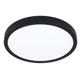 Iluminat inteligent - Plafoniera LED inteligenta, pentru baie design modern IP44 Fueva-z negru 28,5cm