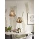 Pendule, Lustre suspendate - Lustra/Pendul eco din bambus Merapi diamond, bl/nat