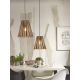 Pendule, Lustre suspendate - Lustra/Pendul eco din bambus Merapi tapered L, bl/nat